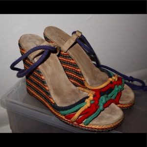 Vintage Marc Jacobs colorful strappy wedges size 6